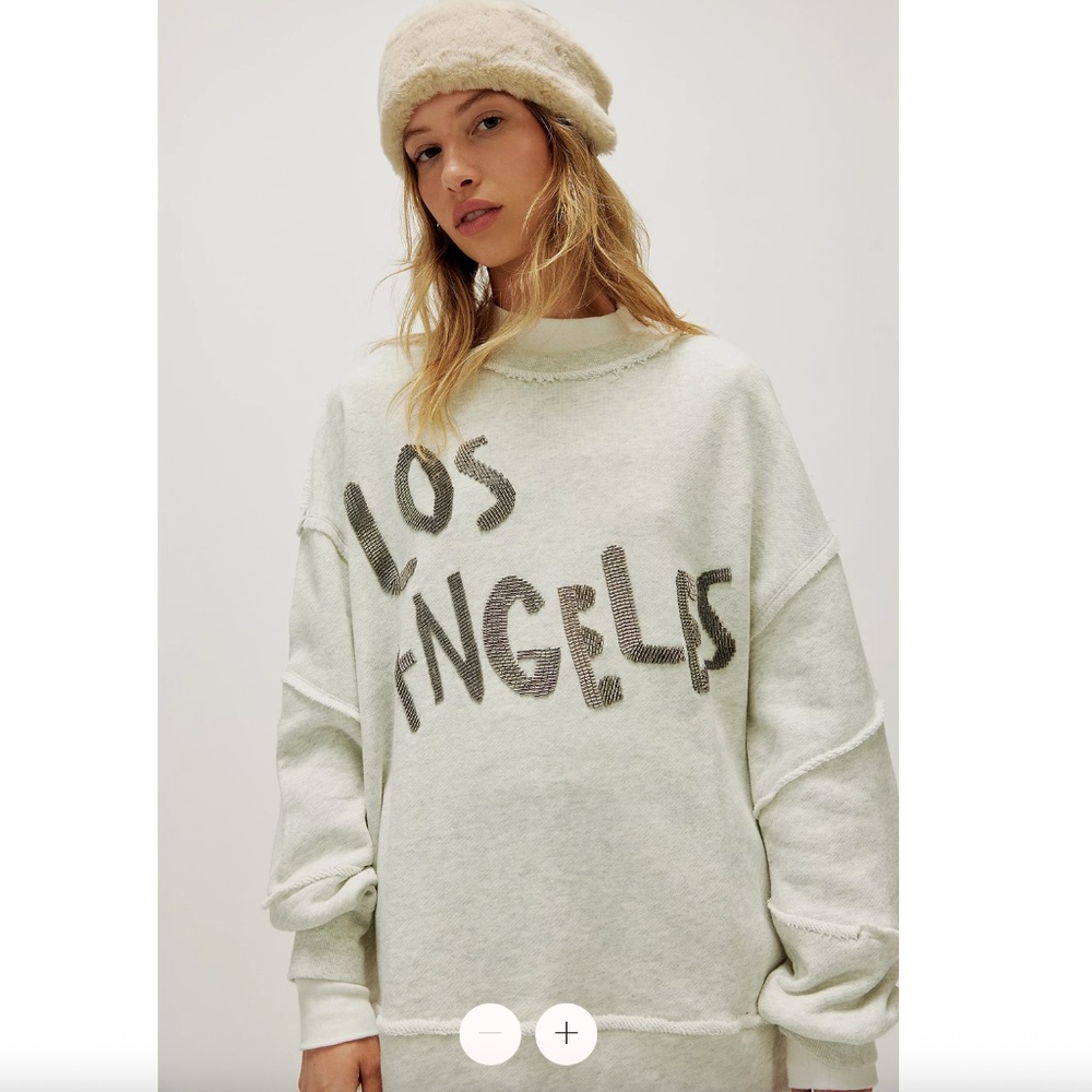 NWT Free People Ragabond City Dreams Sweatshirt- M